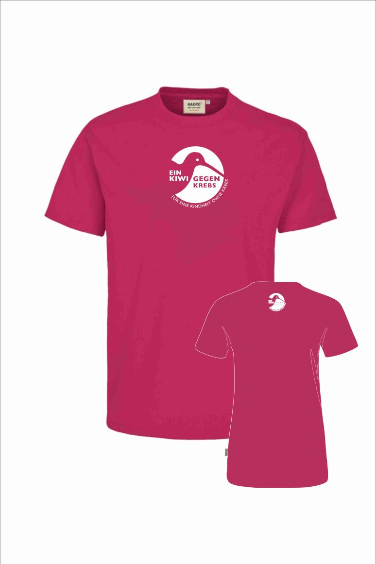 Ein Kiwi gegen Krebs T-Shirt, Logo: groß/klein
